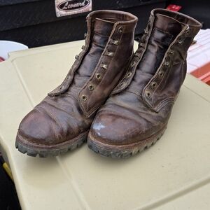 Chippewa Dark Brown Leather Logger Boots